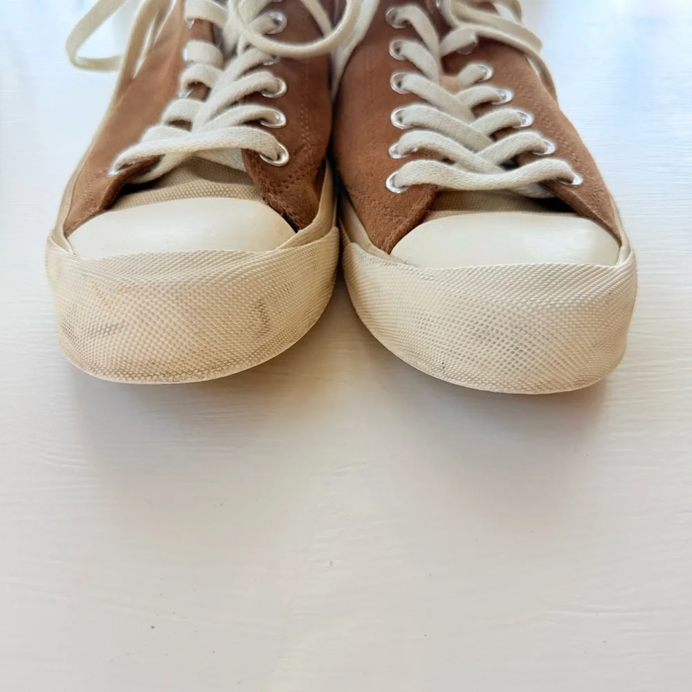 Zara Split Leather Sneakers Camel Mens 10 Size 43